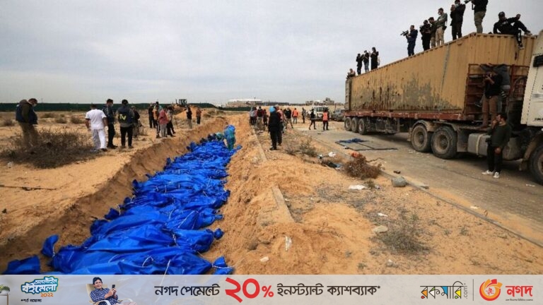 গাজায় কবর দেওয়ার জায়গা নেই