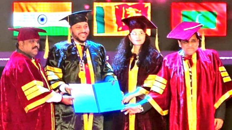 সালাউদ্দীন আলীকে গ্লোবাল হিউম্যান পিস ইউনিভার্সিটির ডক্টরেট ডিগ্রি প্রদান