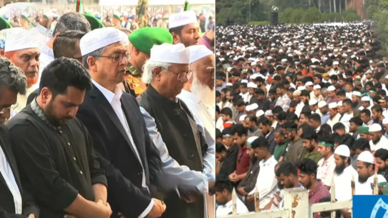 শহীদ শরীফ ওসমান হাদির জানাজায় লাখো মানুষের ঢল