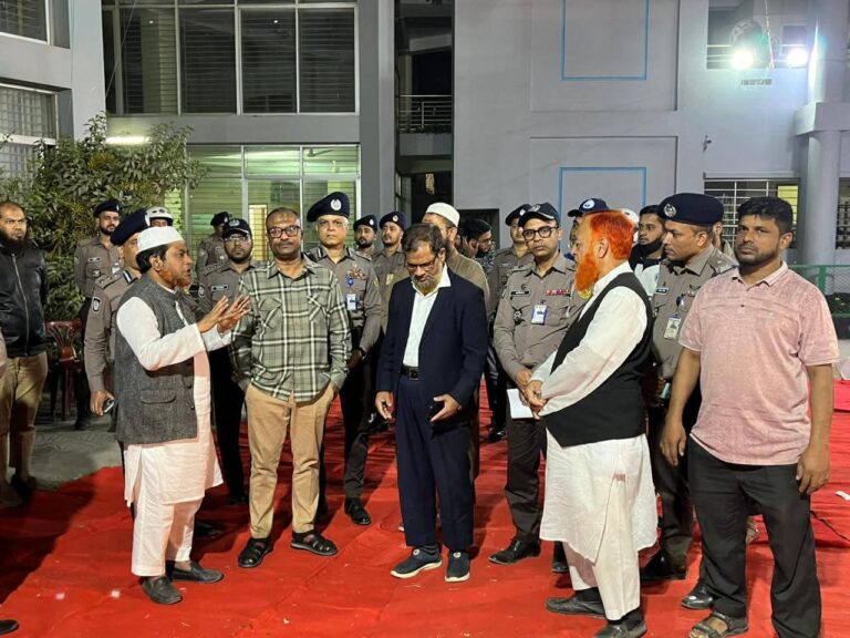 জামায়াতে ইসলামীর নির্বাচনী জনসভার মাঠ পরিদর্শনে সিএমপি কমিশনার